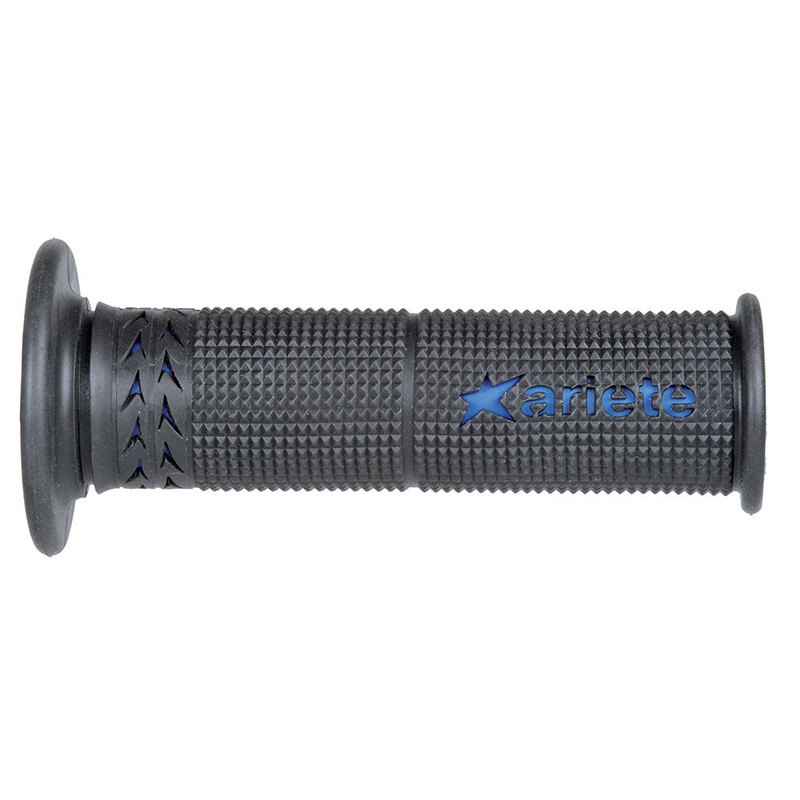 ARIETE MOTORCYCLE HAND GRIPS – SUPERBIKE – ESTORIL – 120mm Open End – BLACK BLUE