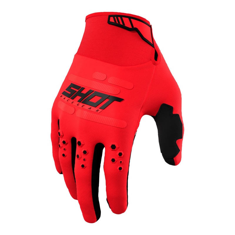 Shot Vision Gloves Red 8/S