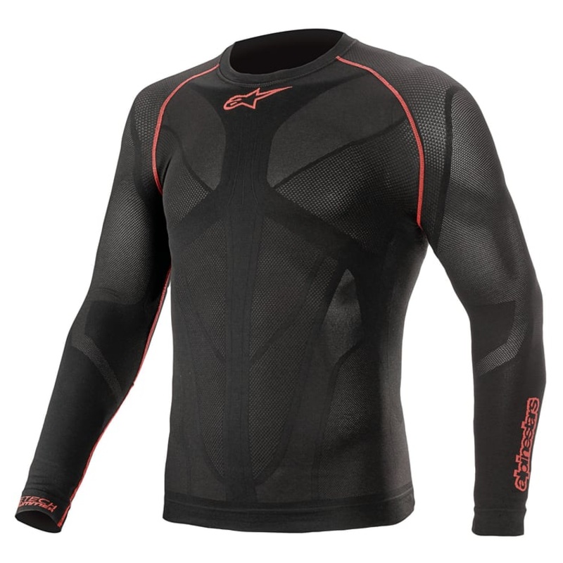 Alpinestars Ride Tech V2 Summer Black/Red Long Sleeve Top XS-S