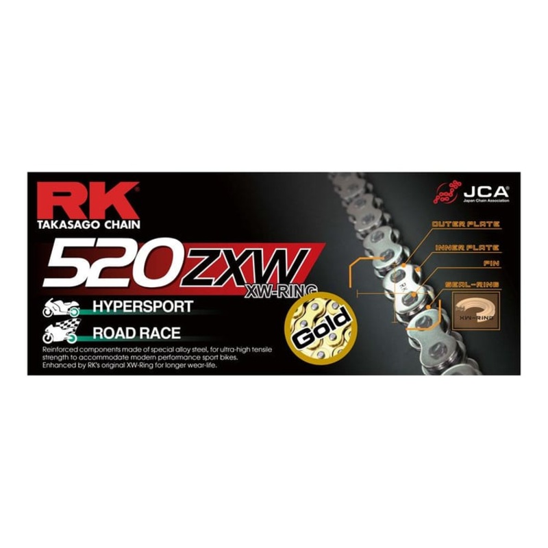 RK CHAIN 520ZXW – 130 LINK – NATURAL