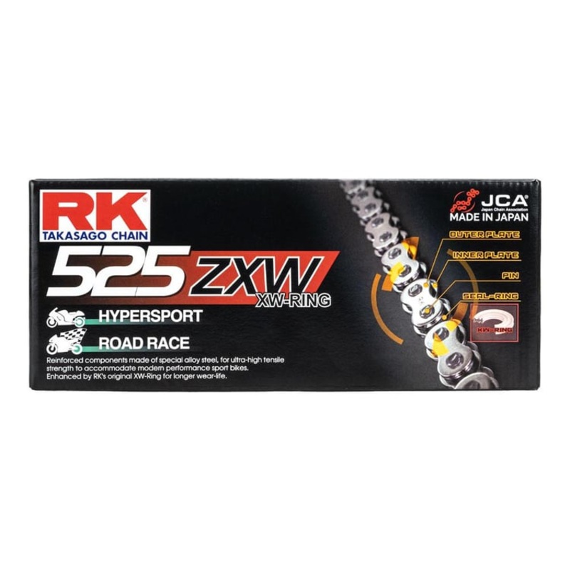 RK CHAIN 525ZXW – 124 LINK – NATURAL