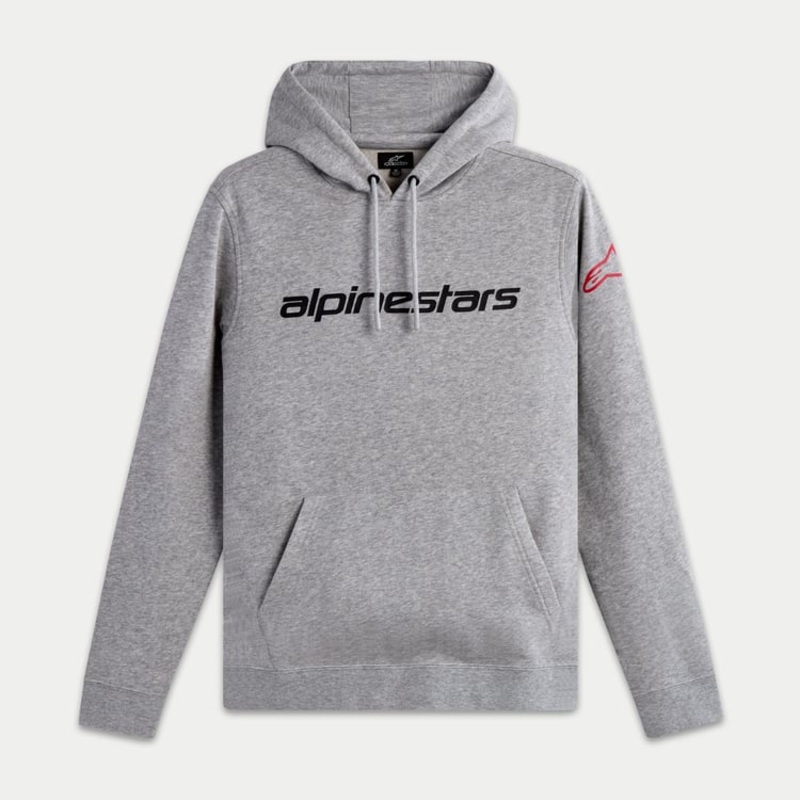 Alpinestars Linear Wordmark 2.0 Hoody S Grey/Red