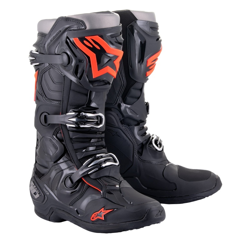 Alpinestars Tech 10 Black/Fluro Red Boots 7