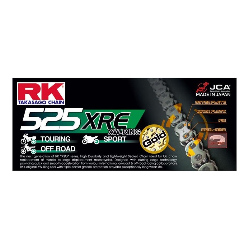 RK CHAIN GB525XRE – 120 LINK GOLD
