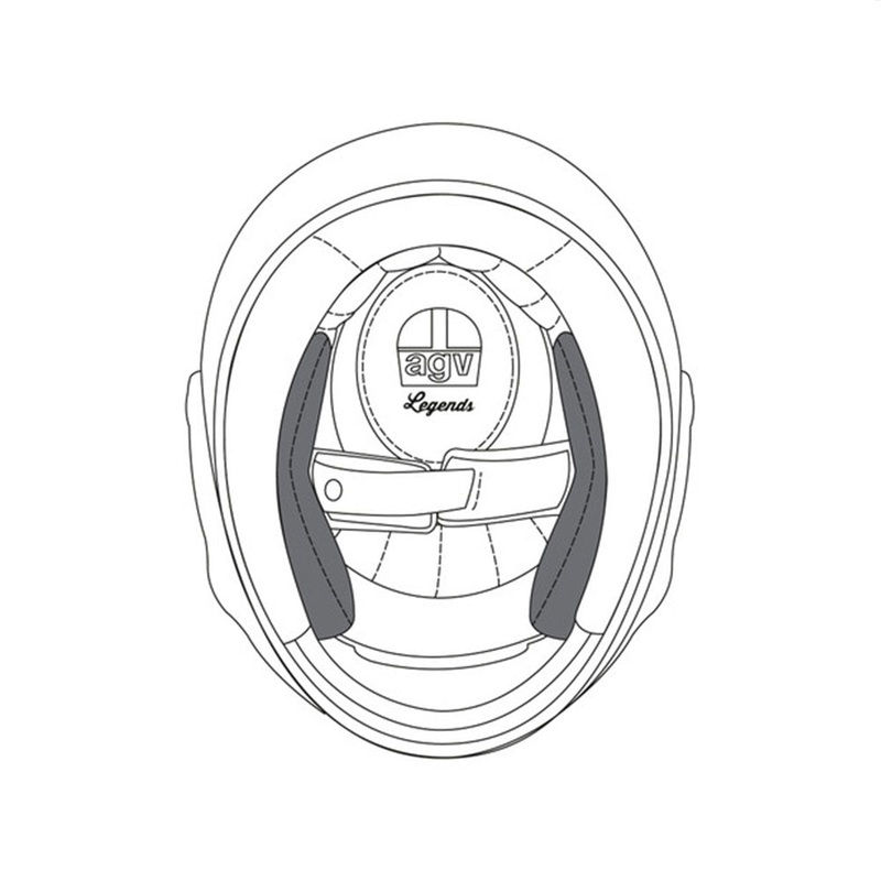 AGV CHEEK PADS PREMIUM X3000 BLACK XS