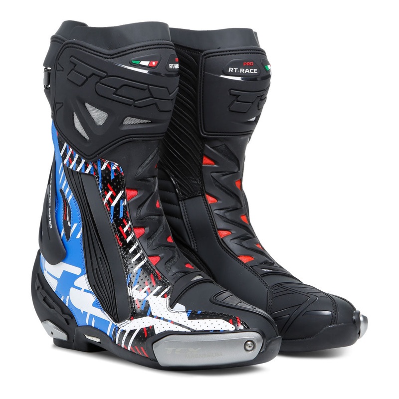 TCX RT-RACE PRO AIR BOOTS BLACK/BLUE/RED EU 40 / US 7