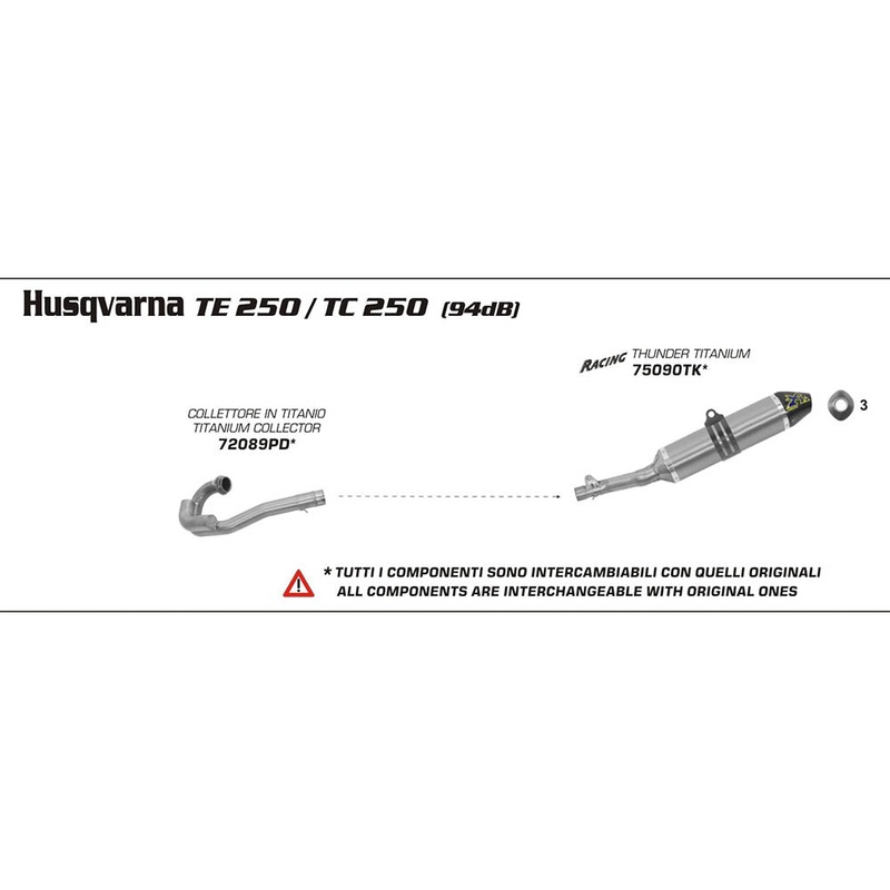ARROW Collector 72089PD [AOE]: Titanium – HVA TC/TE 250 09>12