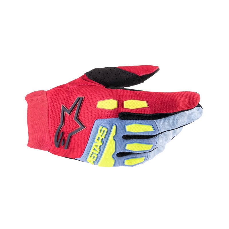 Alpinestars 2022-2025 Youth Full Bore Gloves – Lightblue Red Berry Black 3XS