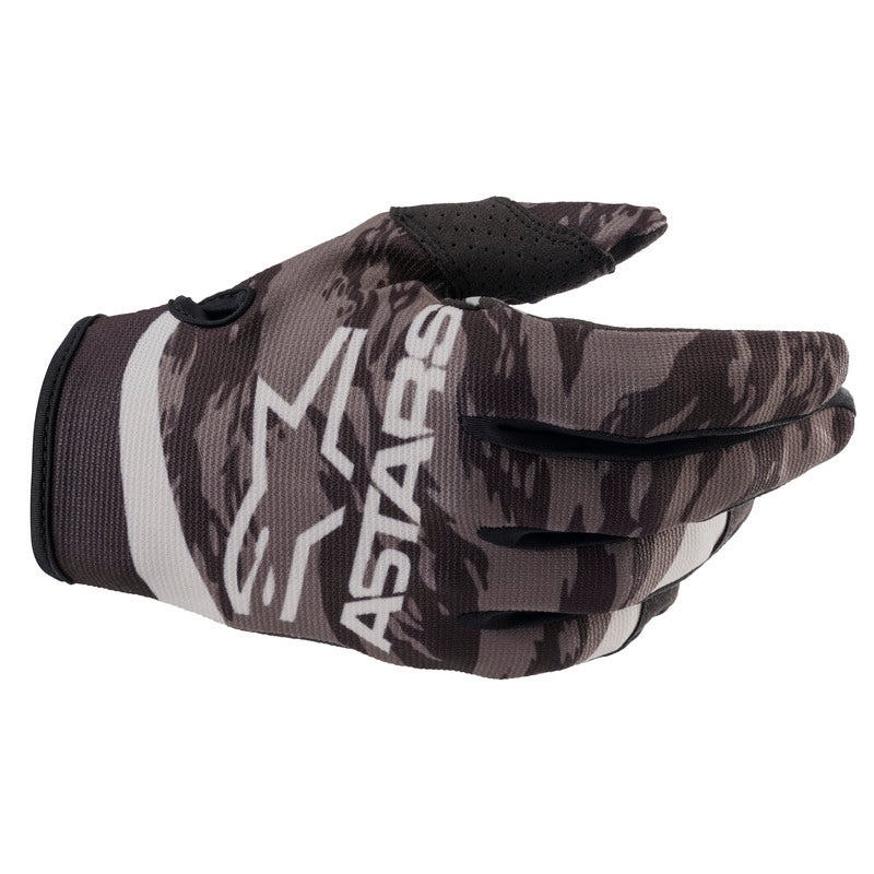 Alpinestars 2022 Youth Radar Gloves  – Black/Grey/Camo 3XS
