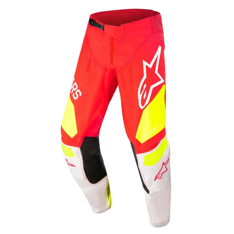 Alpinestars 2022 Youth Racer Factory Pants – Fluro Red/White/Fluro Yellow 22