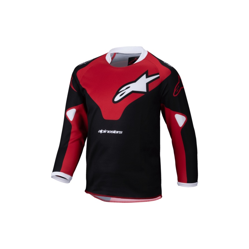 Alpinestars 2025 Kids Racer Veil Jersey – Black Bright Red 2XS