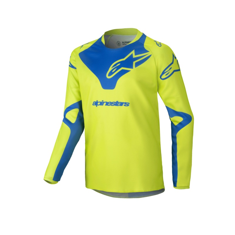 Alpinestars 2025 Youth Racer Veil Jersey – Fluro-Yellow/Blue S
