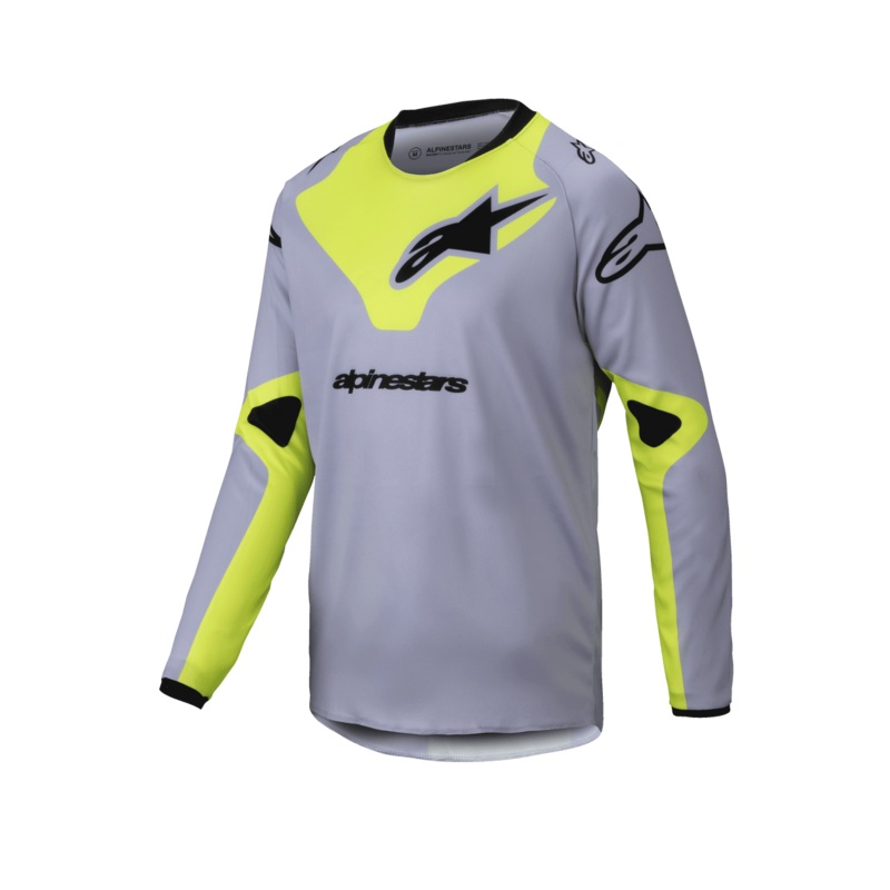 Alpinestars 2025 Youth Racer Veil Jersey – Gray Fluro-Yellow S