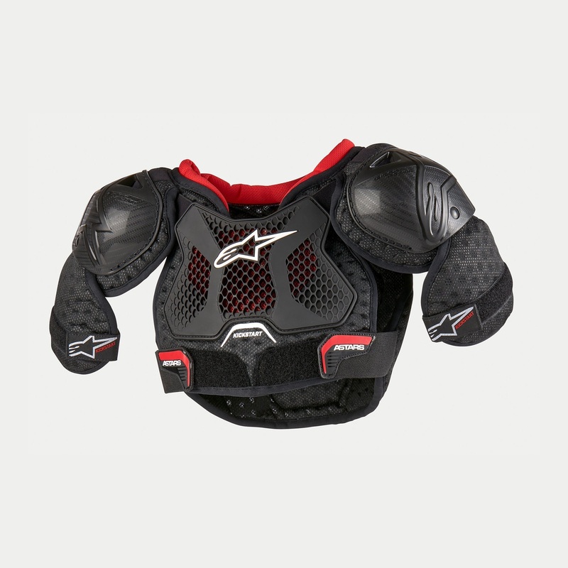 Alpinestars Bionic Action Kickstart Chest Guard – Black/Red Y 4/6