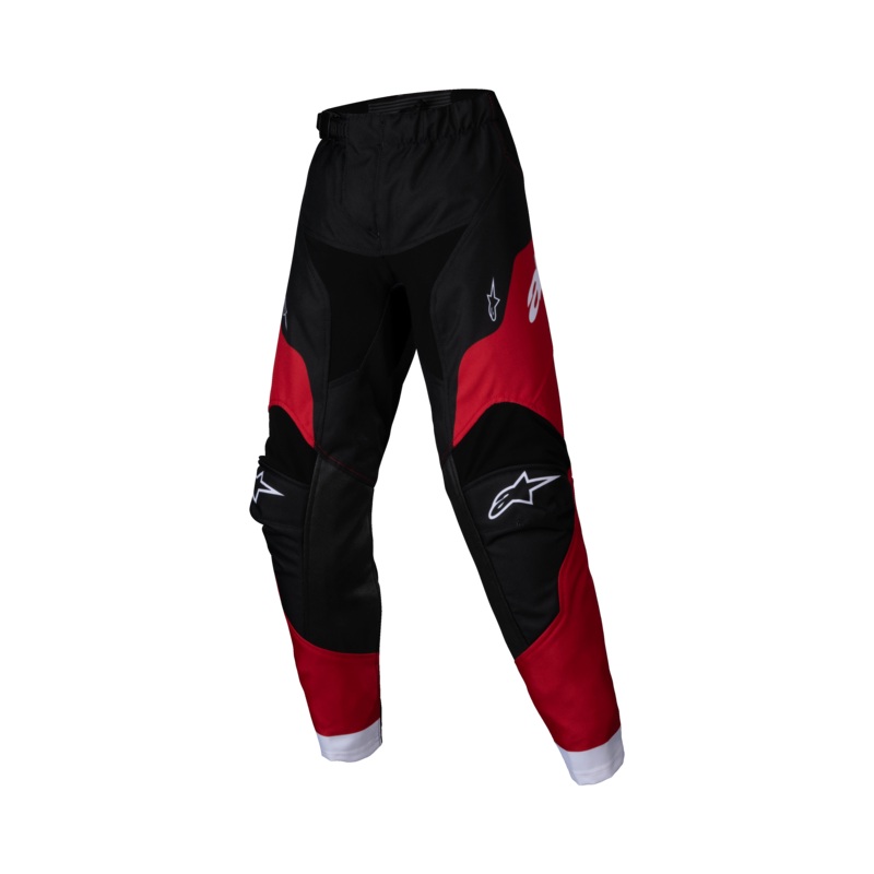Alpineatsrs 2025 Kids Racer Veil Pants – Black Bright Red 18