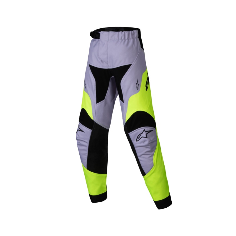 Alpineatsrs 2025 Kids Racer Veil Pants – Gray Fluro Yellow 18
