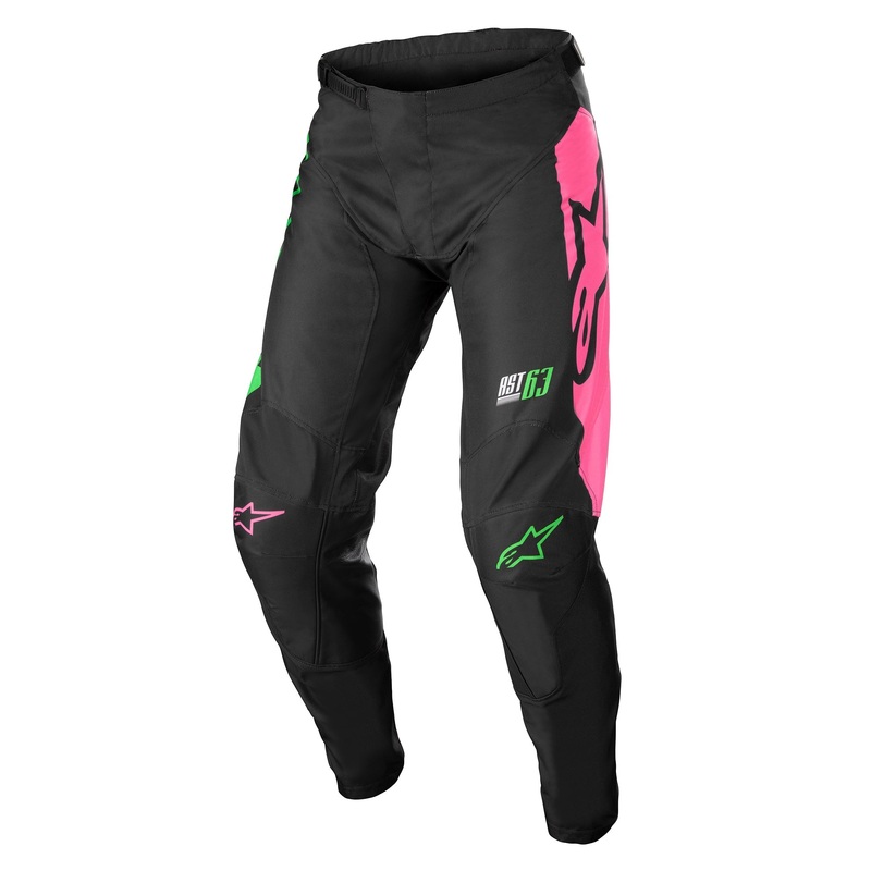 Alpinestars 2022 Youth Racer Compass Pants – Black/Green/Fluro Pink 22