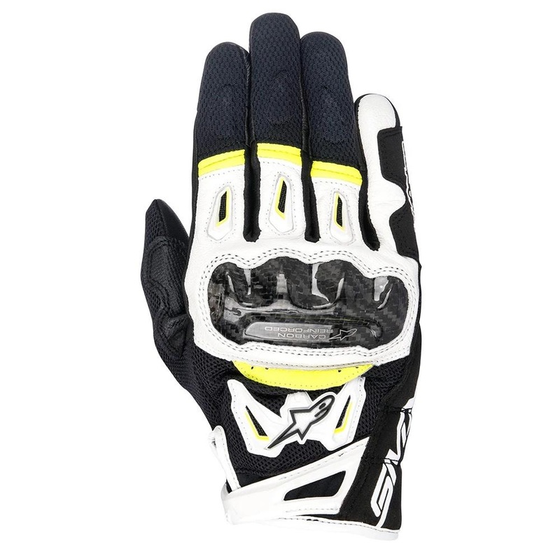 Alpinestars Gloves SMX 2 Air V2 Carbon Black/White/Fluro S