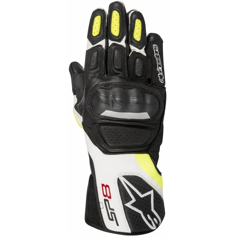 Alpinestars Gloves SP-8 v2 Leather – Black/White/Yellow S