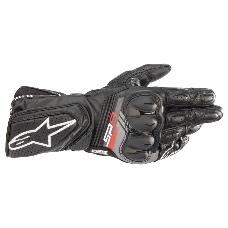 Alpinestars SP8 V3 Leather Motorcycle Gloves – Black S
