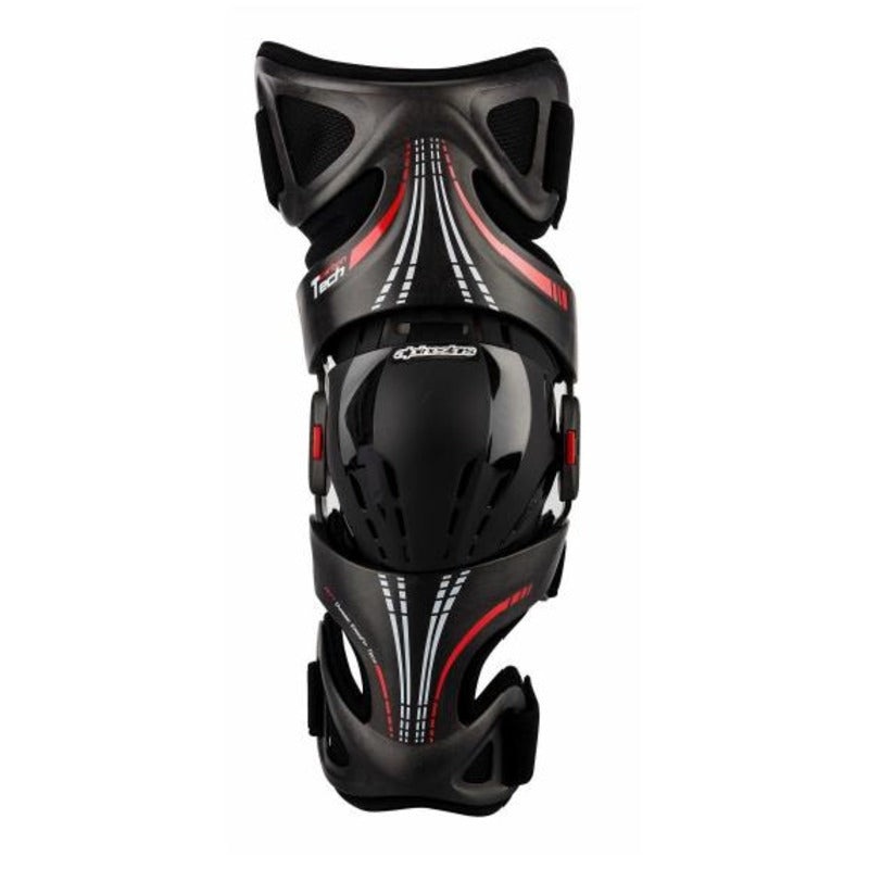 Alpinestars Fluid Tech Left Knee Brace With Spacers – Anthracite Red White S/L