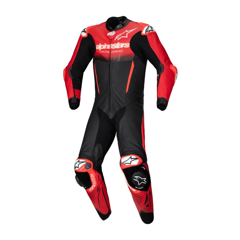 Alpinestars GPR7 1Pc Leather Suit – Black Mid Red EU 48