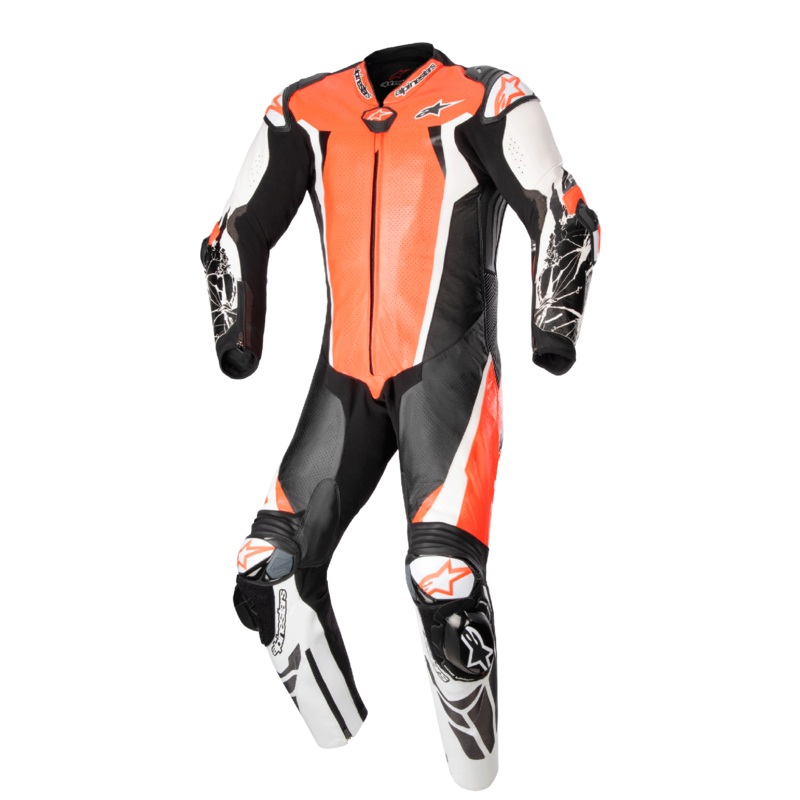 Alpinestars Racing Absolute V2 1 Pc Suit – Red Fluro White Black EU 46