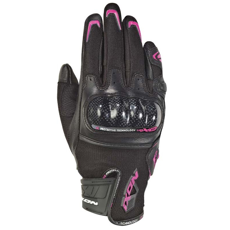 Ixon Rs Rise Air Women’s Gloves – Black/Fuchsia XS