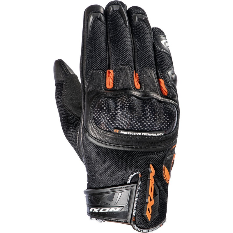 Ixon RS Rise Air Gloves – Black/Orange S