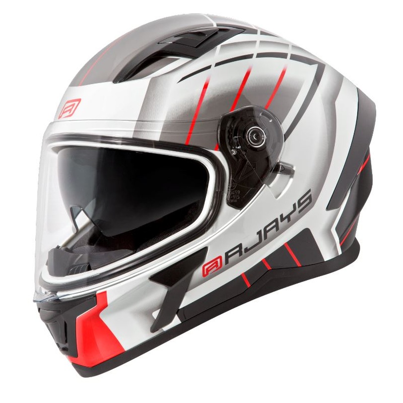Rjays Apex III Switch Helmet – White/Grey/Red XS
