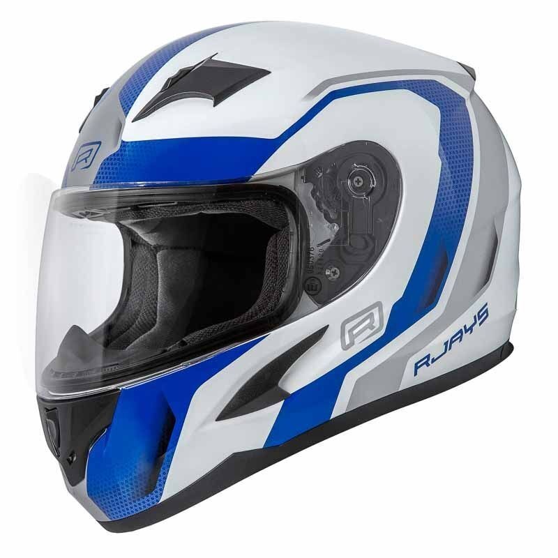 Rjays Grid Helmet – Gloss White/Blue XS