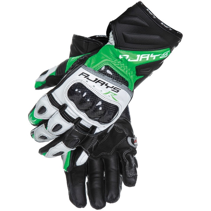 Rjays Men’s Long Cobra 2 Carbon Gloves – Green/White/Black XS