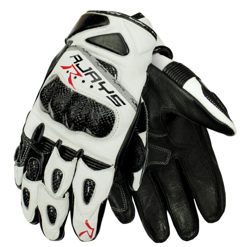 Rjays Short Cobra 2 Carbon Gloves – White/Black XS