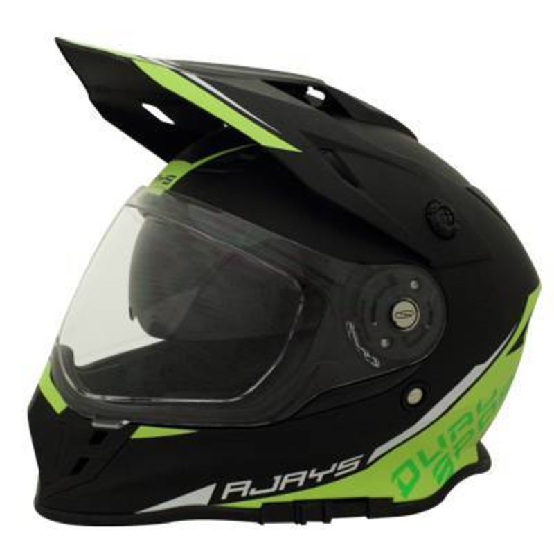 Rjays Dakar II Helmet – Black/Hi-Viz XS