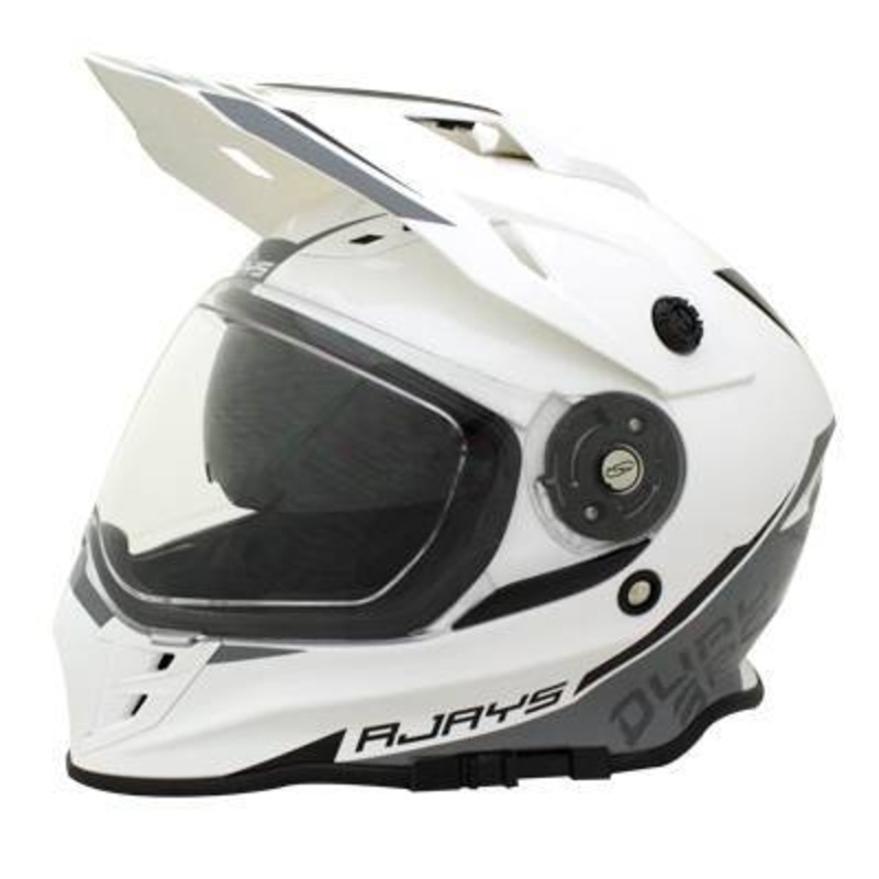 Rjays Dakar II Helmet – Gloss White/Gray XS