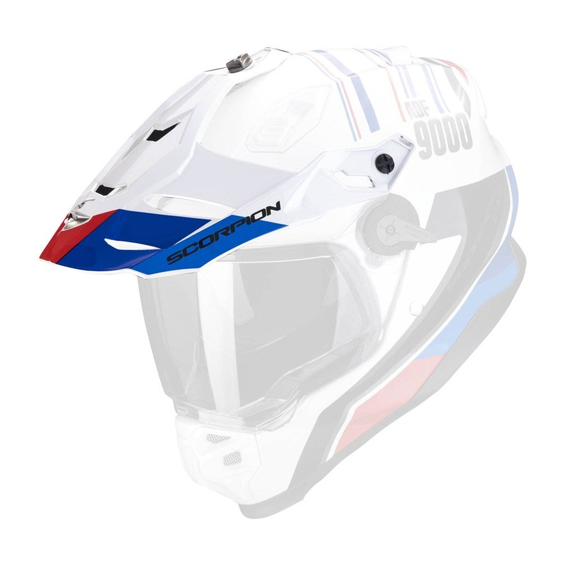 Scorpion EXO ADF-9000 Air Peak Visor For Assy Desert Helmet – White/Blue/Red