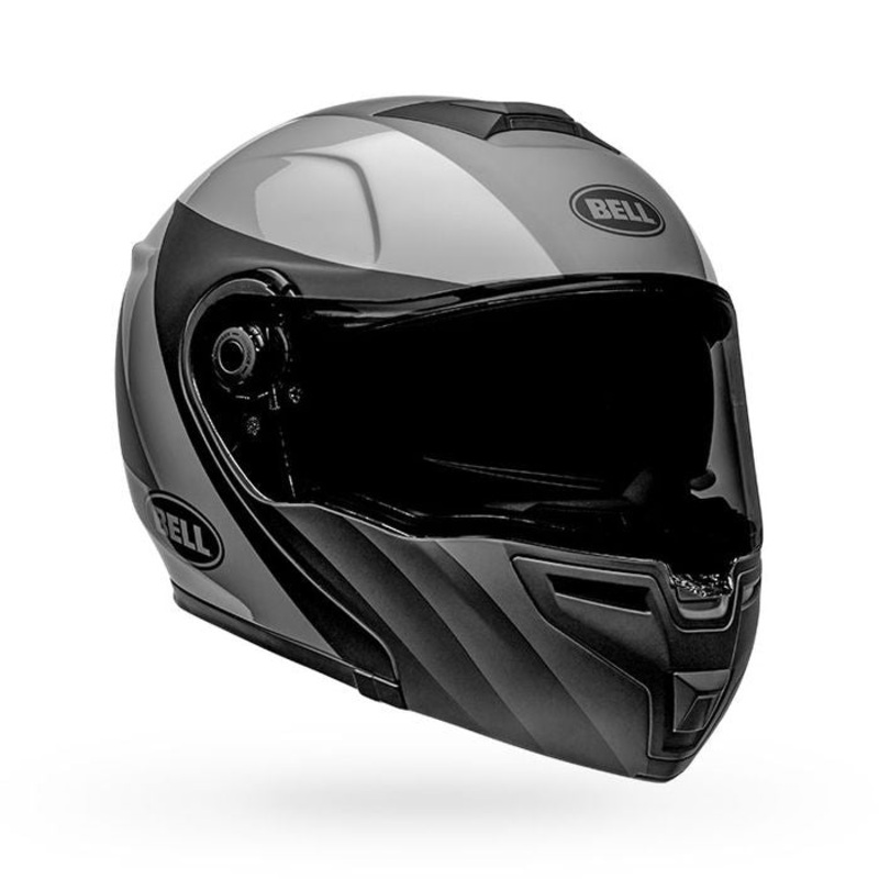Bell SRT Modular Presence Motorcycle Helmet – Matte/Gloss/Black/Grey XS