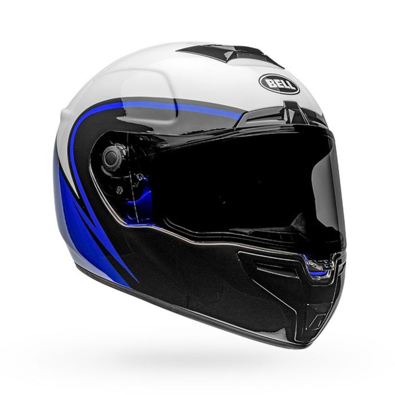 Bell SRT Assassin Motorcycle Helmet – White/Blue/Black S