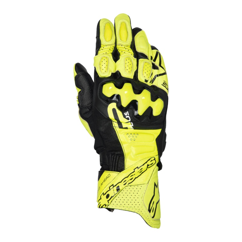 Alpinestars Gp Plus R V3 Leather Gloves – Fluro-Yellow/Black S