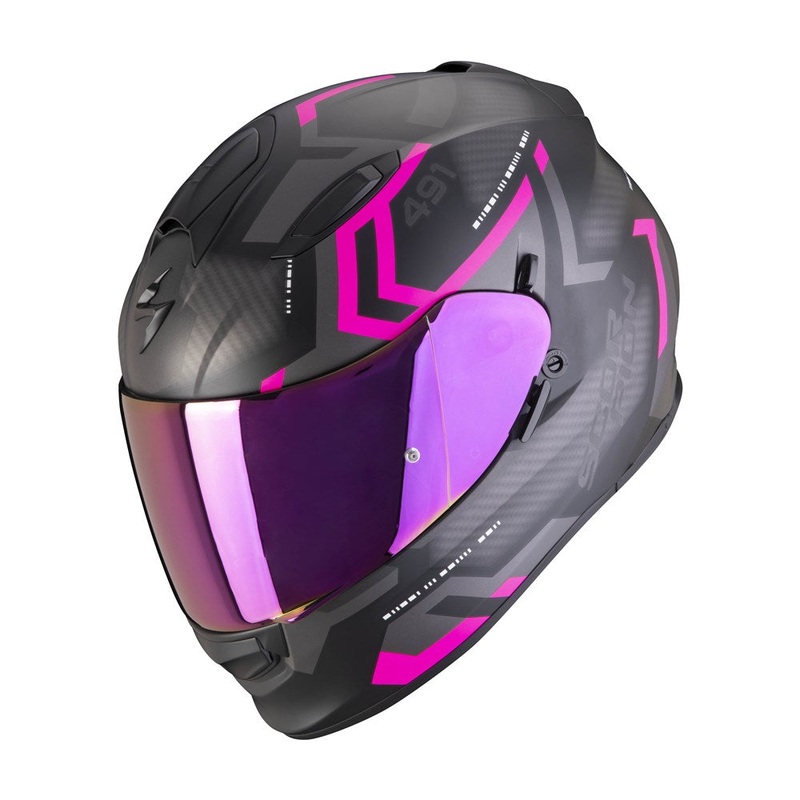 Scorpion EXO Exo-491 Spin Helmet – Matte Black/Pink 2XS