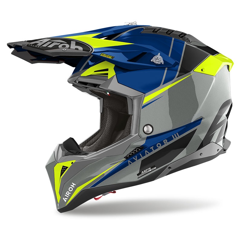 Airoh Aviator 3 Push Helmet – Gloss Blue S