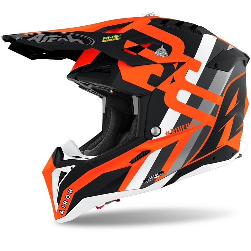 Airoh Aviator 3 Rainbow Helmet – Orange Matt S