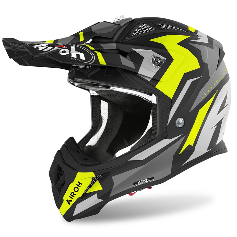 Airoh Aviator Ace Swoop Helmet – Yellow Matt S