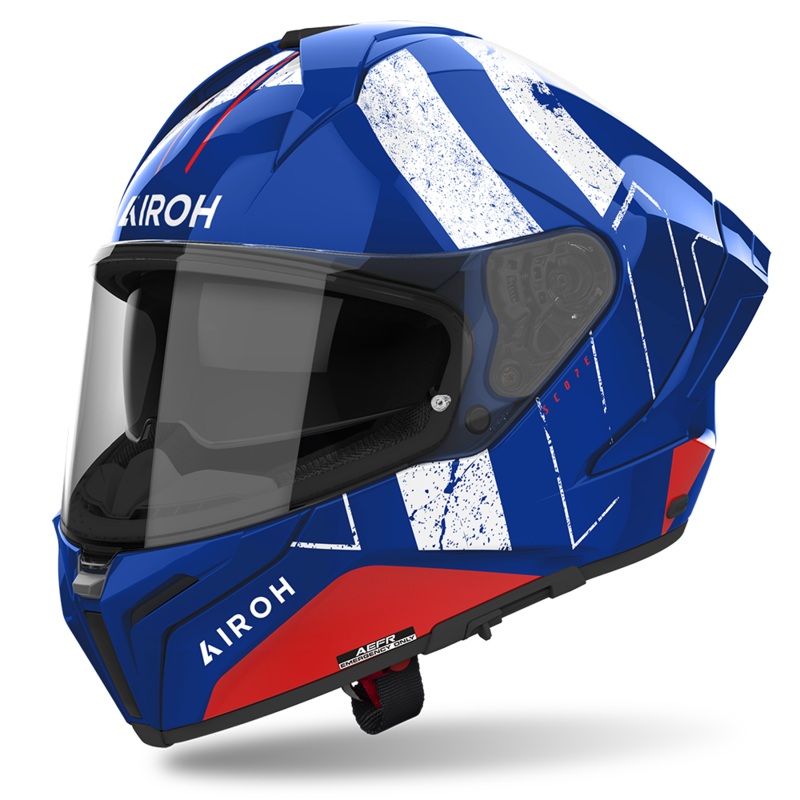 Airoh Matryx Scope Helmet – Blue/Red Gloss S
