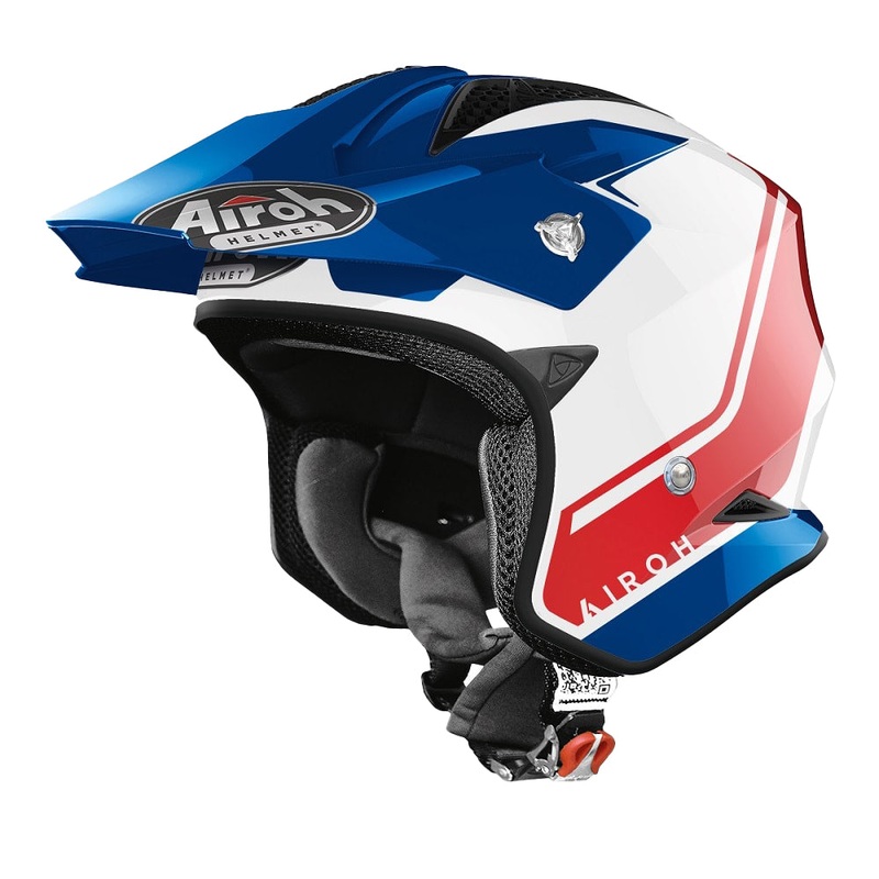 Airoh Trr-S Keen Helmet – Blue/Red Gloss XS