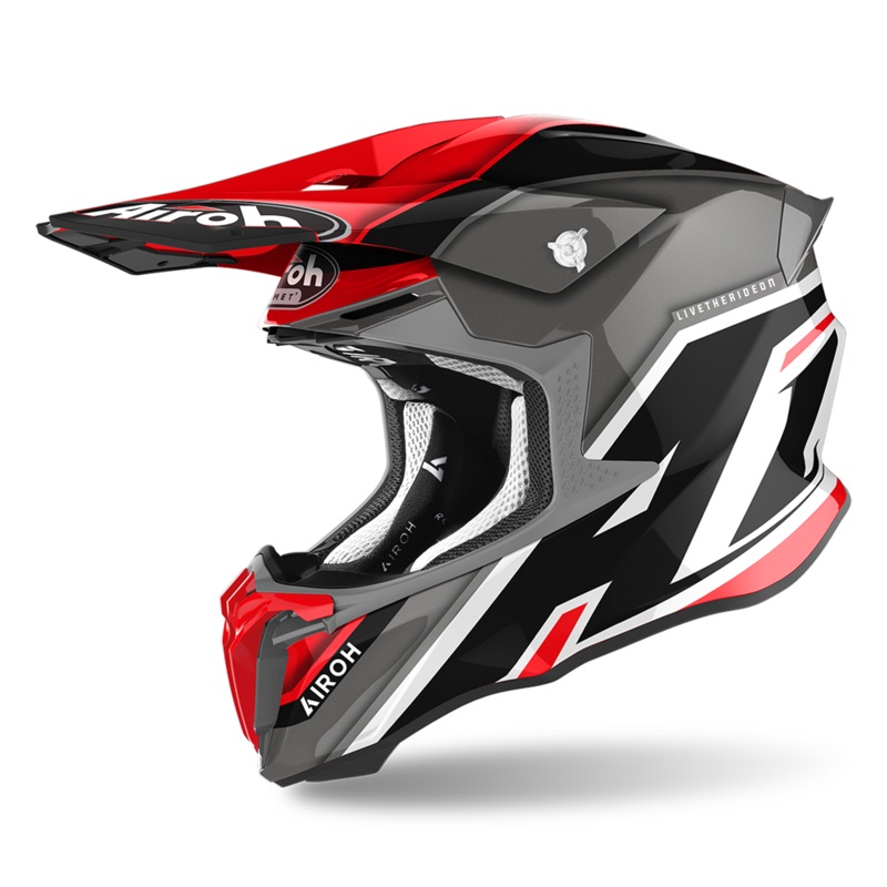 Airoh Twist 2.0 Shaken Helmet – Red Gloss S