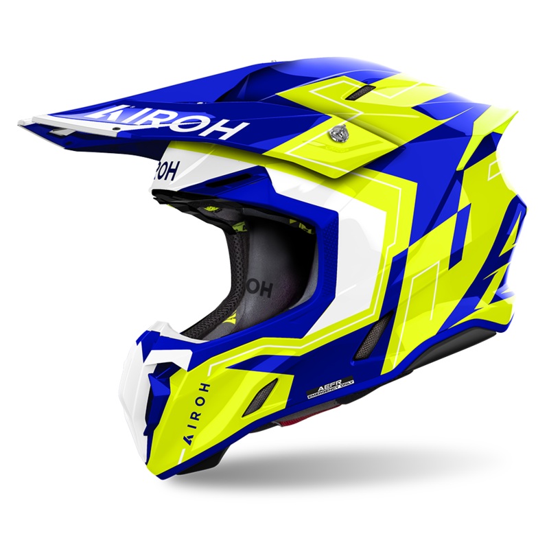 Airoh Twist 3.0 Dizzy Helmet – Blue/Yellow Gloss S