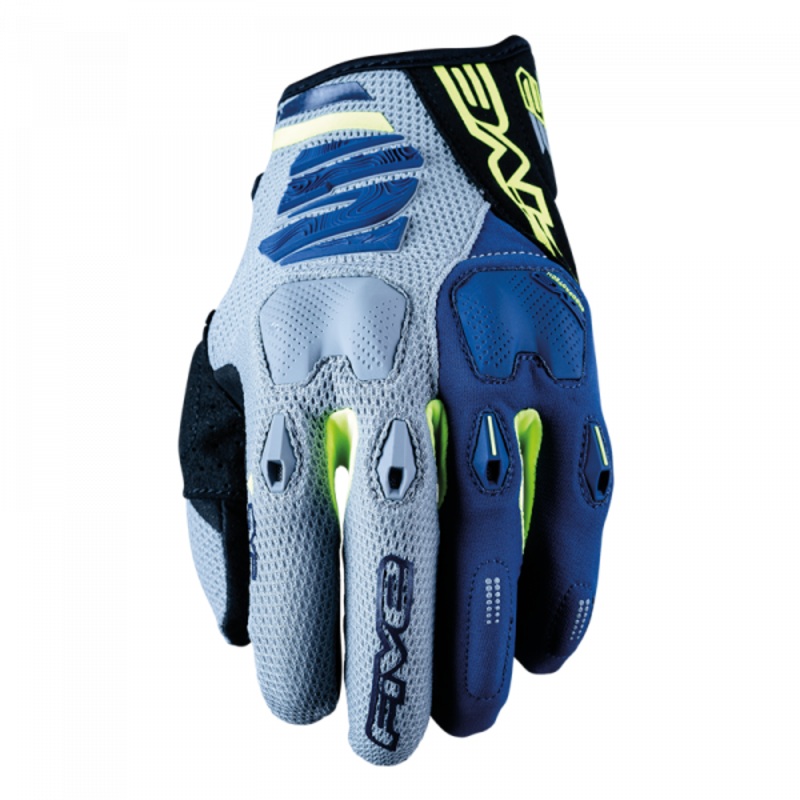 Five E2 Enduro Gloves – Grey/Fluro S