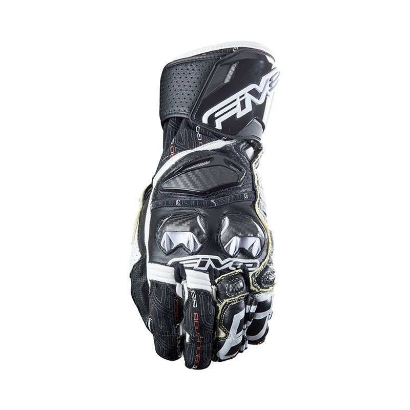 Five RFX Race Motorcycle Gloves – Black/White S