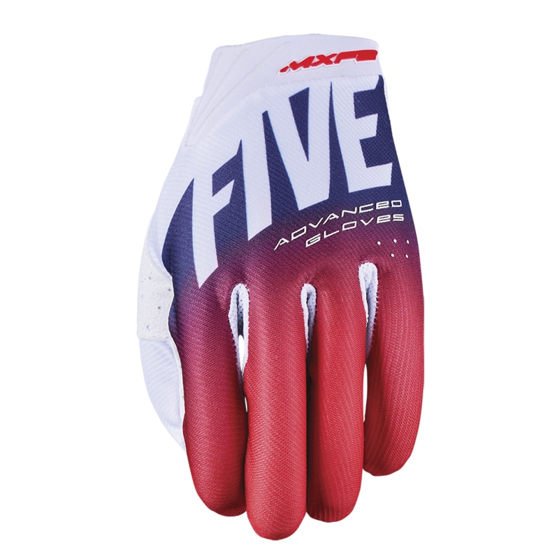 Five MXF-2 Evo Split Gloves – White/Red/Blue S